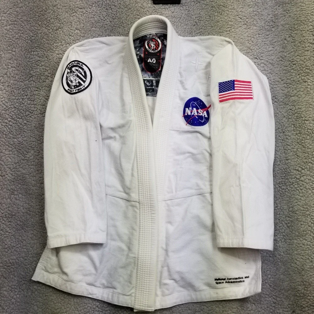 Jiu jitsu Gi Sanabul NASA A0 RARE White Space MMA TOP ONLY SEE DESC